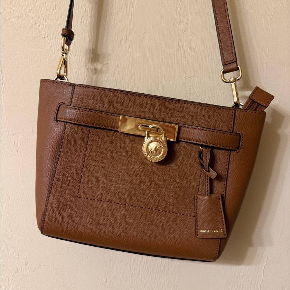 Michael Kors Brown Crossbody Bag with Gold Accents - Picture 2 of 6